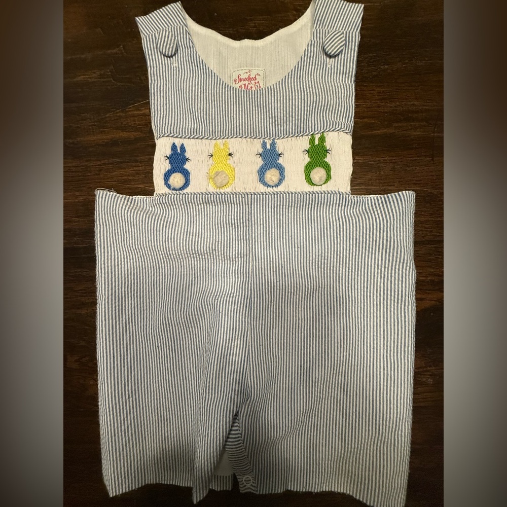 Smocked Or Not Toddler Bunny Easter Short Talls
